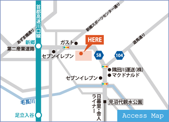 草加舍人店MAP